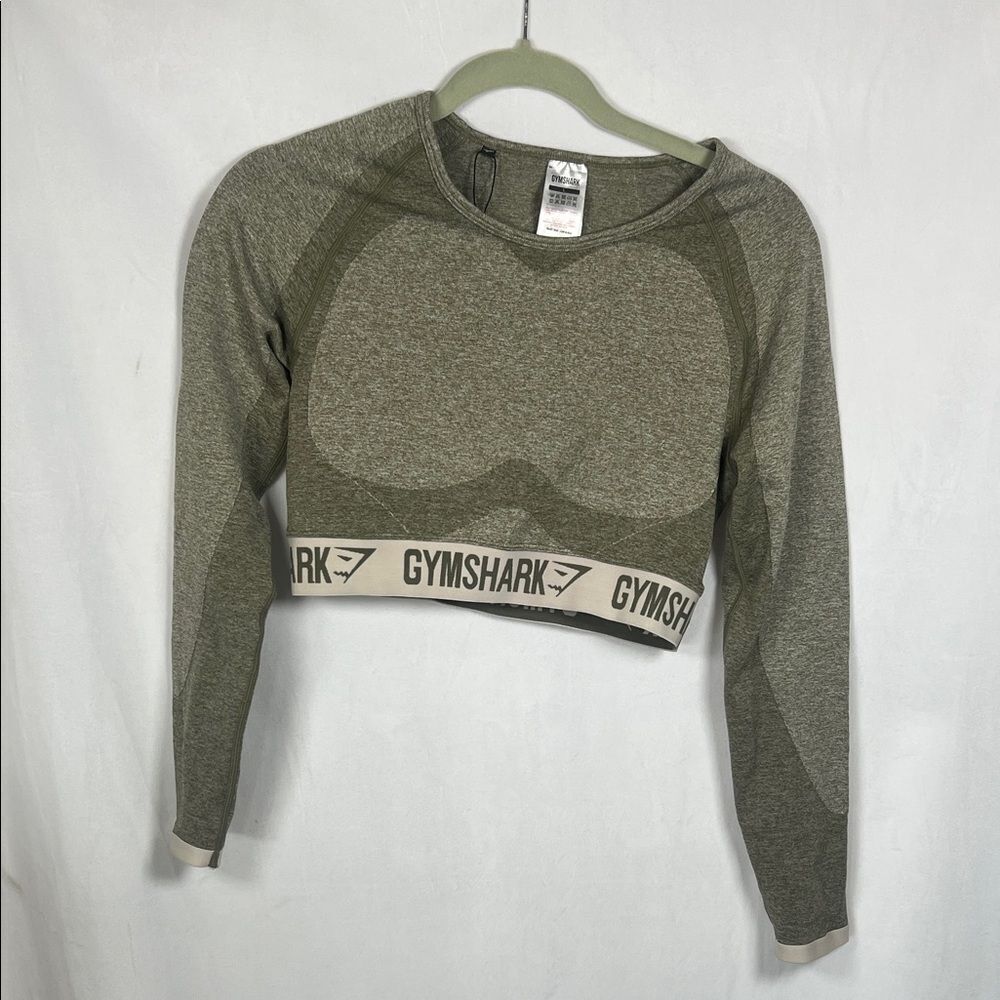 Gymshark Flex Long Sleeve Crop Top Shirt Seamless size L